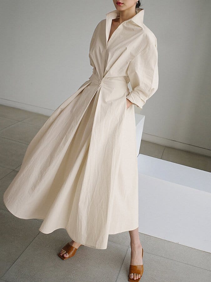 Buttoned Long Sleeve Maxi Robe