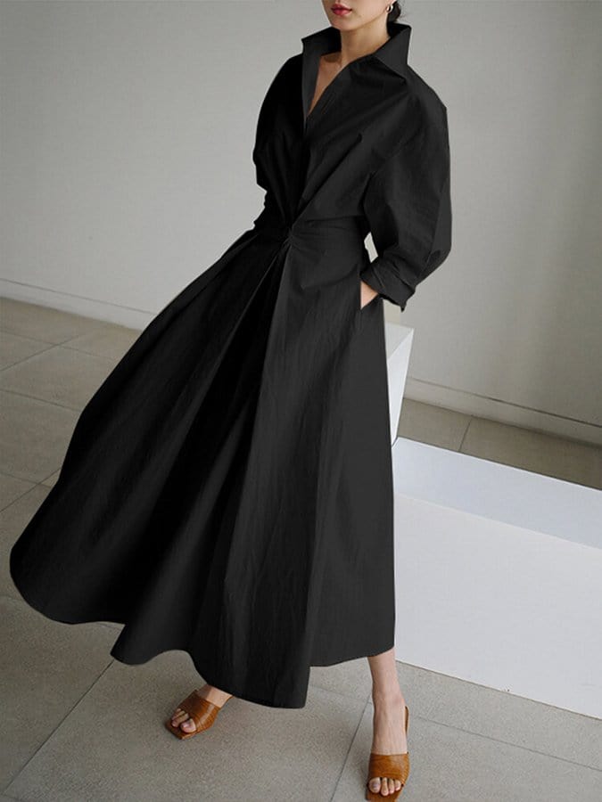 Buttoned Long Sleeve Maxi Robe