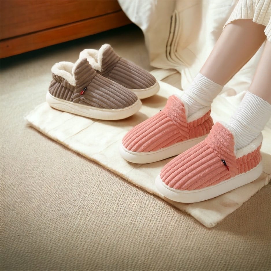 Ultimate foot comfort with plush slippers