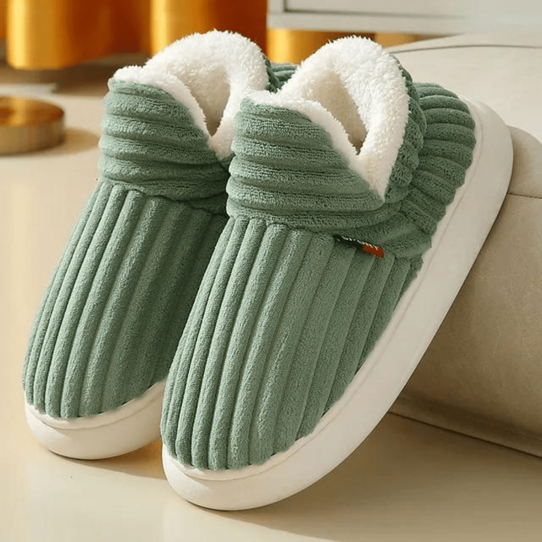 Ultimate foot comfort with plush slippers