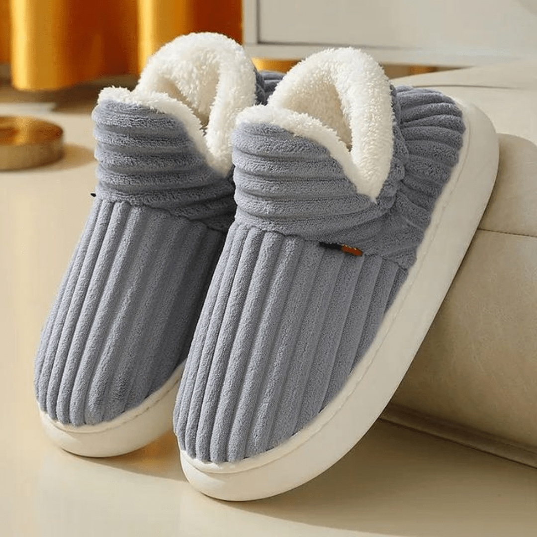 Ultimate foot comfort with plush slippers