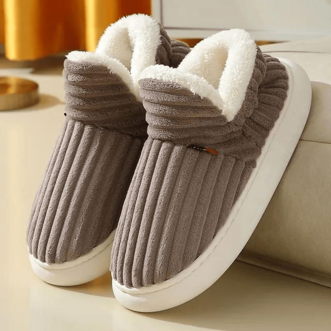 Ultimate foot comfort with plush slippers