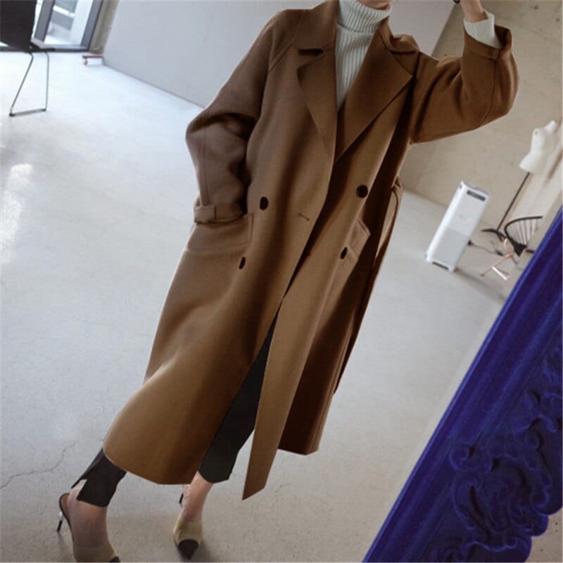 Long wool coat for the winter