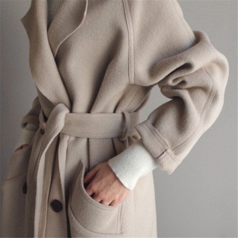 Long wool coat for the winter