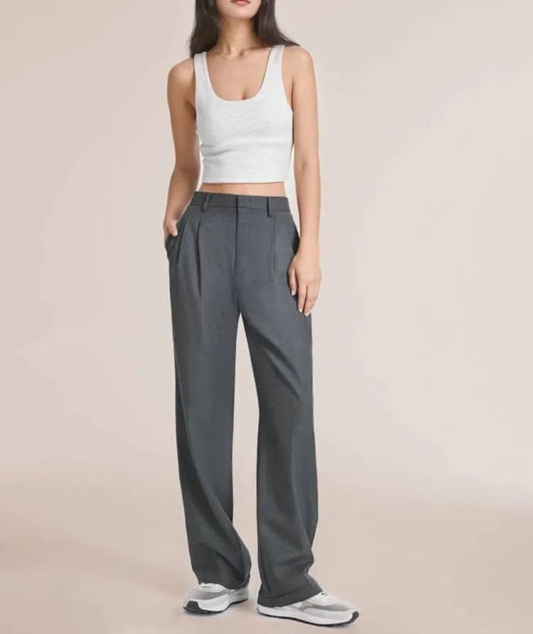 Tailored trousers with wide leg