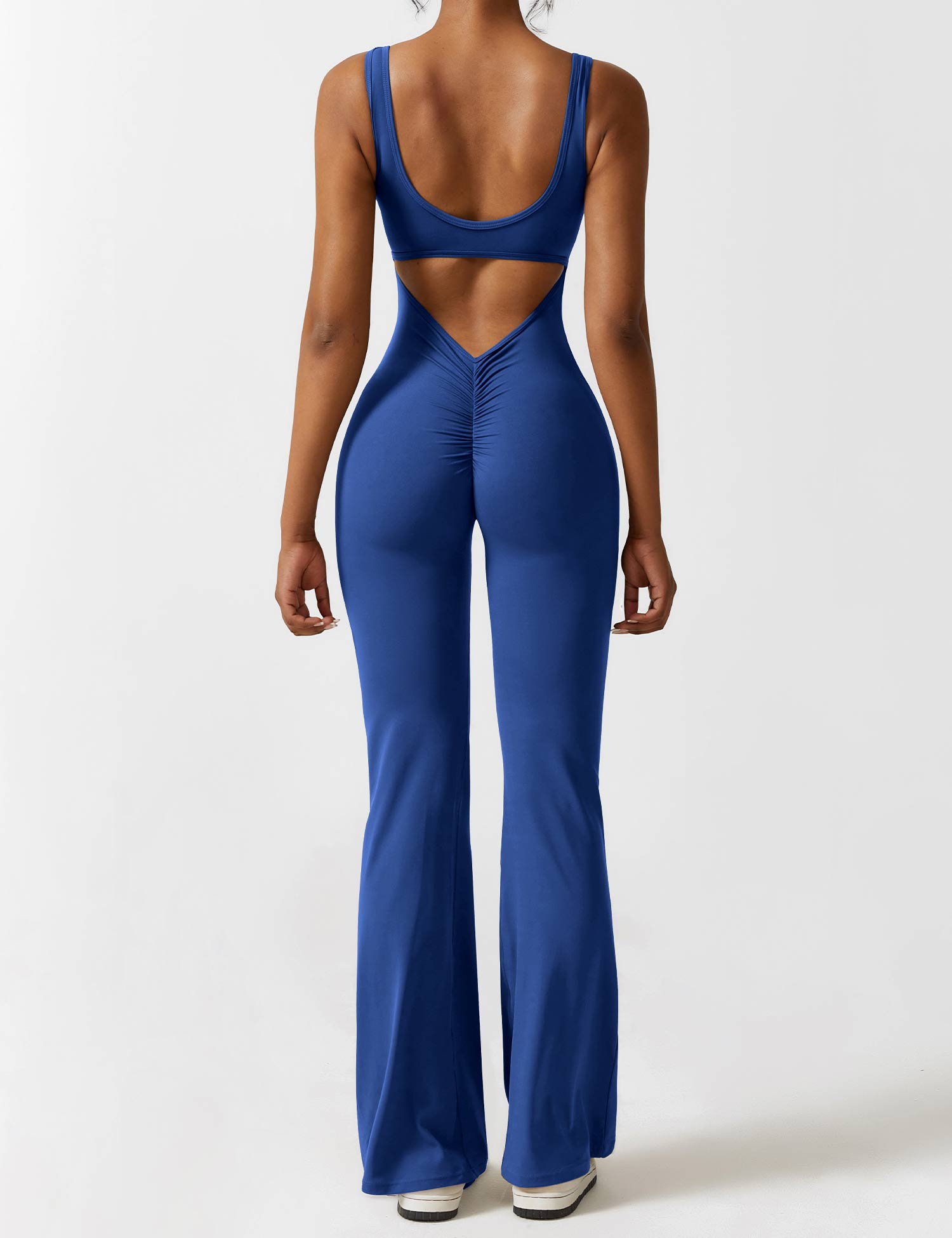 V-Back Flared Jumpsuit